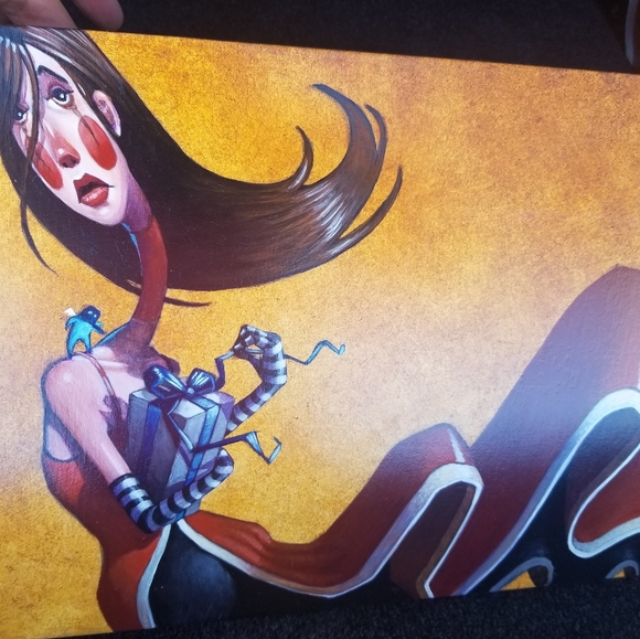 JOSHUA CLAY "The Secrets We Keep", Acrylic on wood original painting 10" x 15" - Picture 13 of 13